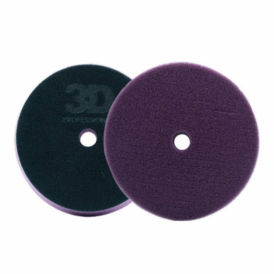 Car Care 3D Cutting Pads | 3D Heavy Cutting Dark Purple Spider-Cut Foam Pad 6.5" Buffing Polishing