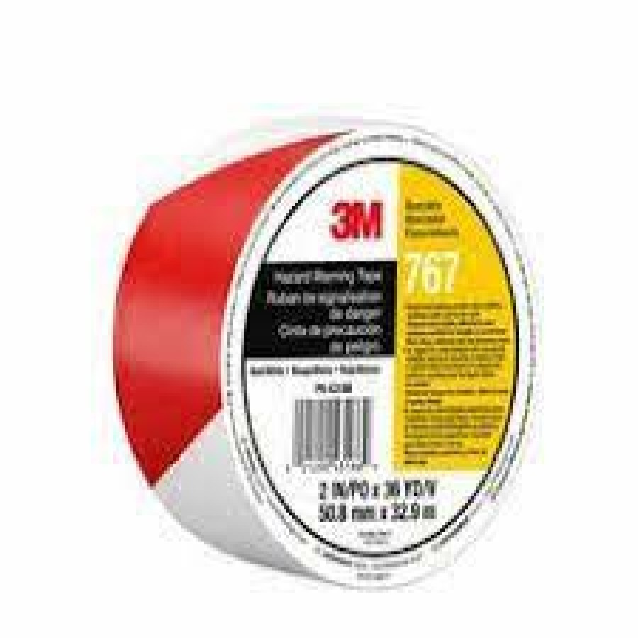 Safety 3M | 3M™ Safety Stripe Vinyl Tape 767 50Mm X 32.9M Red/White Hazard