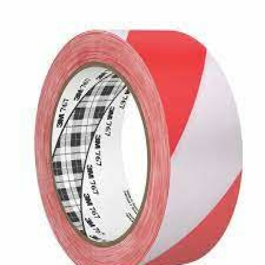 Safety 3M | 3M™ Safety Stripe Vinyl Tape 767 50Mm X 32.9M Red/White Hazard