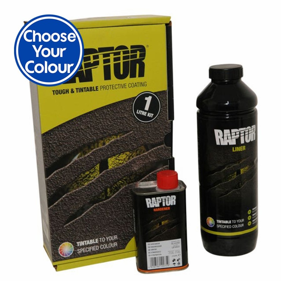 Paint U-POL Bedliner | U-Pol Raptor Tintable (Choose Your Colour) Tough Bed Liner Kit 1L