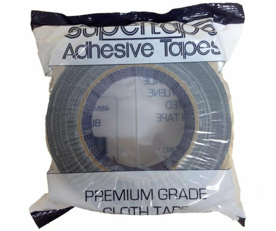 Prep & Repair Supertape Cloth Tape | Premium Grade Black Cloth Tape 100Mm X 25M 3 Pack Render Duct Blast Gaffa Race