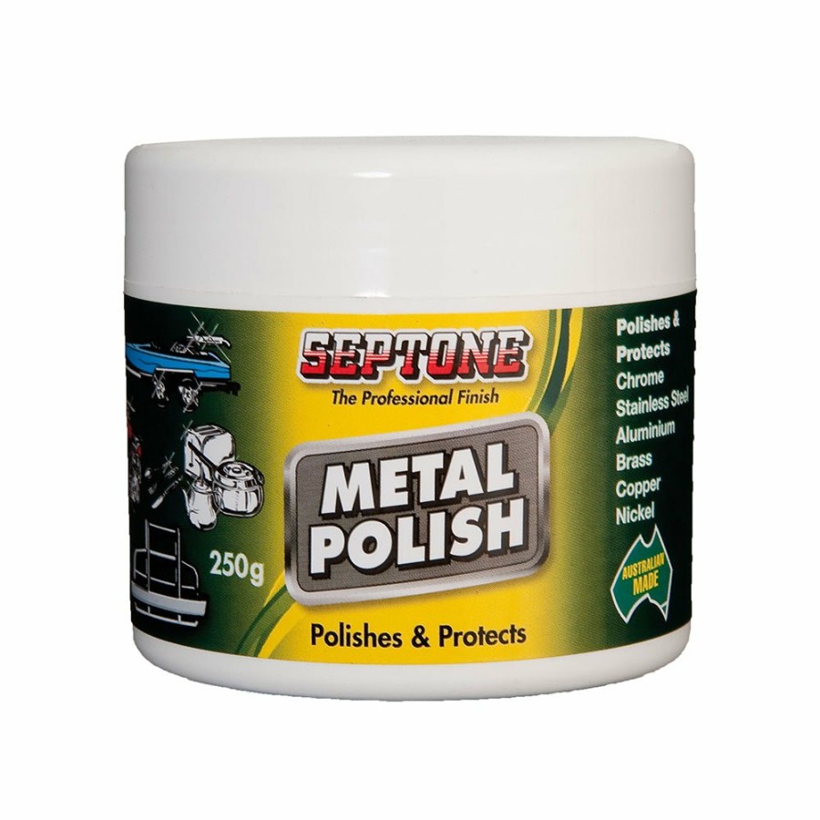 Car Care Septone Chrome & Metal | Septone Metal Polish 250G Chrome Stainless Steel Nickel Brass Copper Aluminium