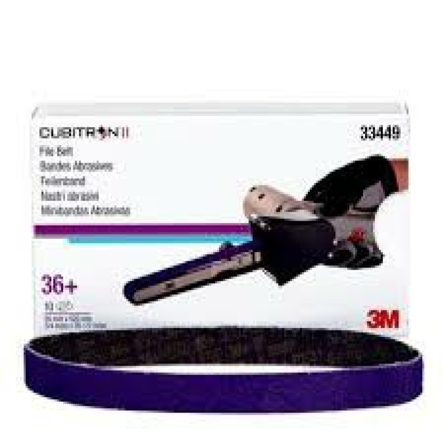 Cutting & Abrasives 3M Belts | 3M Cubitron Ii File Belt 20Mm X 520Mm 80+ Grade 33452 Box 10 Panel Repair Bodyshop