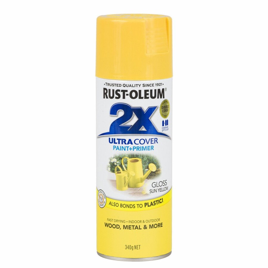 Paint Rust-Oleum Specialty | Rust-Oleum 2X Gloss Paint & Primer Spray Paint 340G Sun Yellow