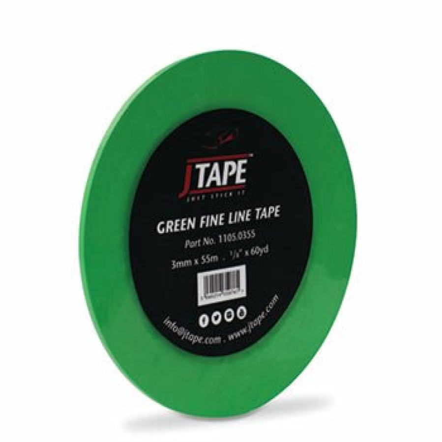 Prep & Repair JTAPE Fine Line Tape | Jtape Green Line Fine Line Tape 3Mm X 55M Straight