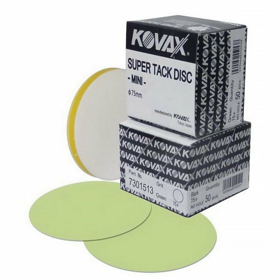 Cutting & Abrasives Kovax Discs | Kovax Super Tack Abrasive Disc Mini Green 2000 Grit 75Mm X 50 Pack Super Buflex