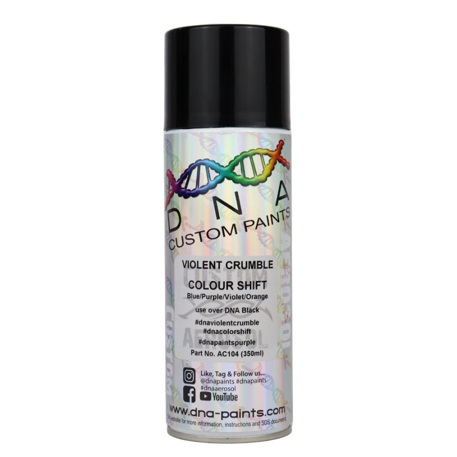 Paint DNA Paints Top Coats | Dna Paints Colour Shift Pearl (Blue/Purple/Violet/Orange) Spray Paint 350Ml Aerosol Violent Crumble