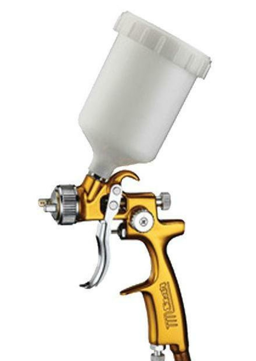 Spray Guns Star Gravity-Fed | Star V3 Mini Lvlp Evot Gravity Feed Spray Touch Up Gold Gun 0.8Mm