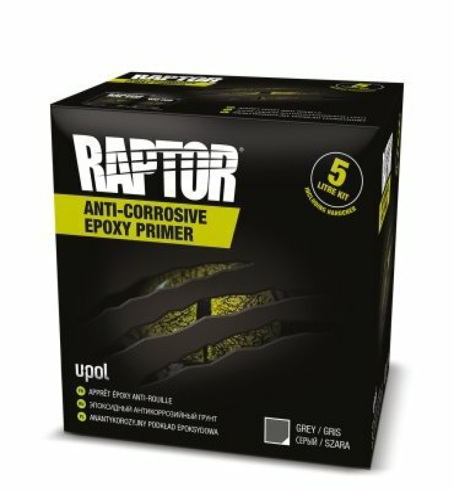 Paint U-POL Primers | U-Pol Raptor Bedliner Anti Corrosive Epoxy Primer Grey 4:1 5L Kit