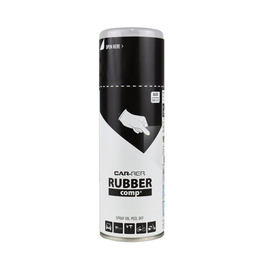 Paint Car-Rep Specialty | Car-Rep Rubber Comp Removable Plasti Dip Paint 400Ml Semi Gloss Black