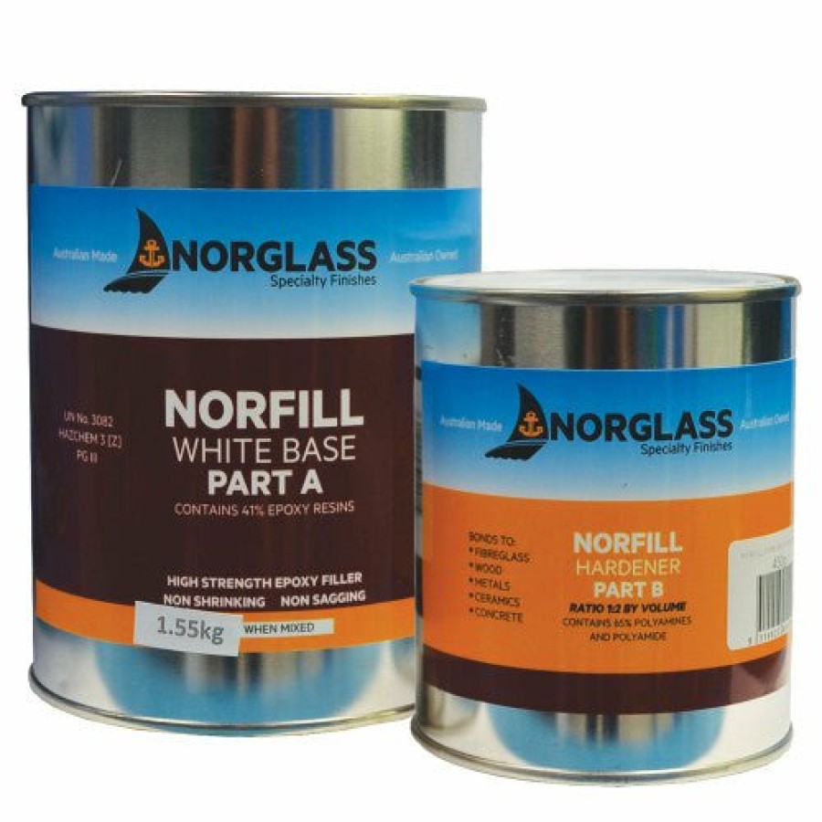 Boat Care Norglass | Norglass Norfill Epoxy Filler White Base + Hardener 1.55Kg