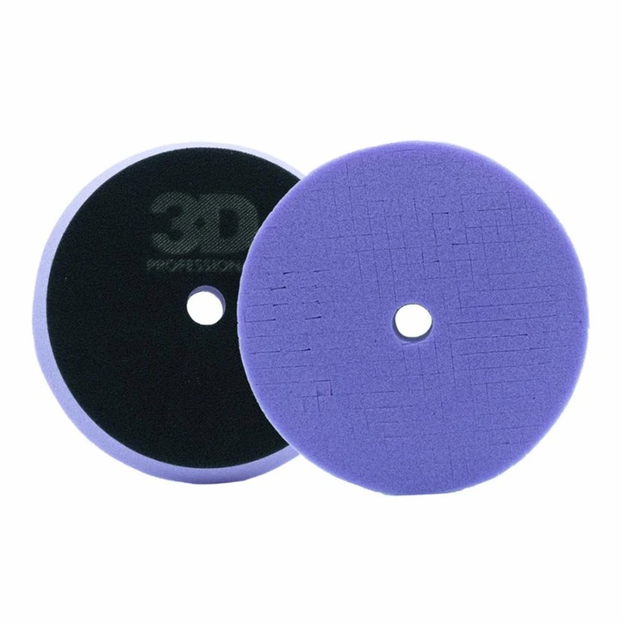 Car Care 3D Cutting Pads | 3D Medium Cutting Light Purple Spider-Cut Foam Pad 6.5" Buffing Polishing